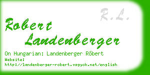 robert landenberger business card